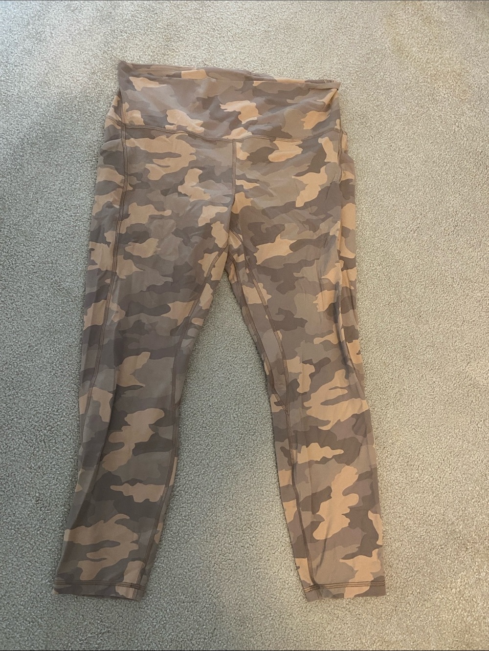 Lululemon High-Waist Camo Leggings - Taupe/Beige